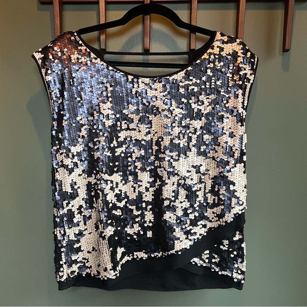 Patrizia Pepe scoop back sequin top.